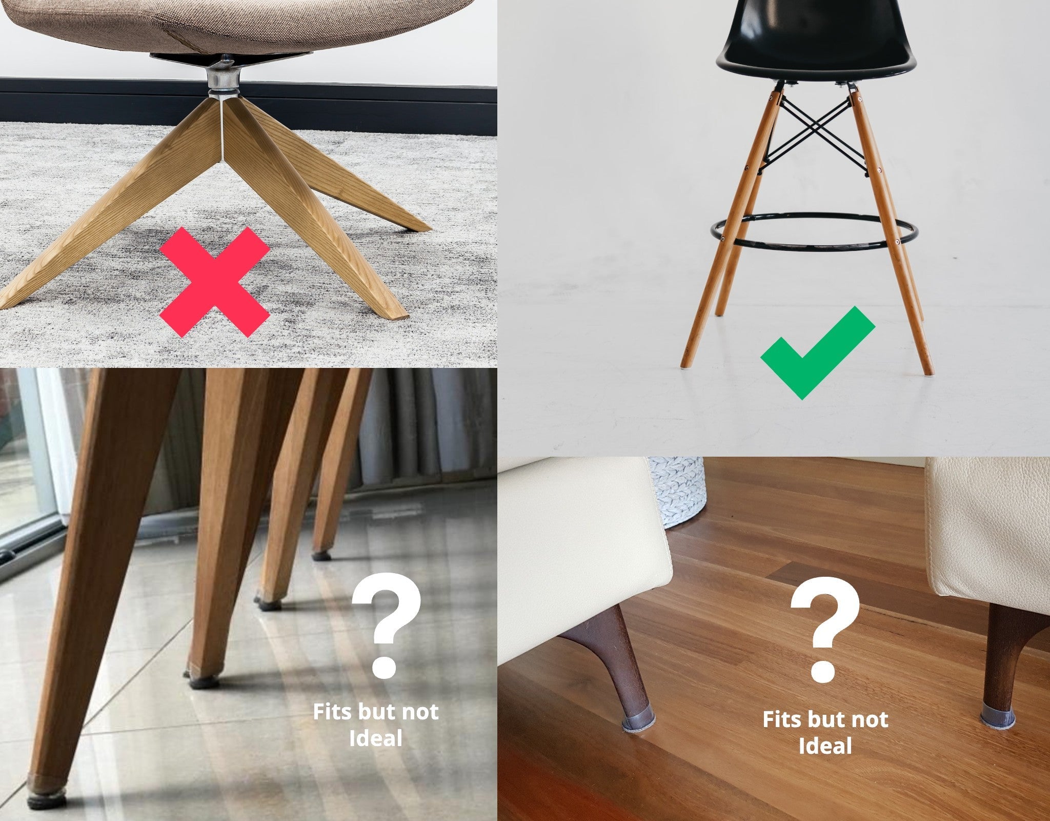 Flexi-Felt Clear Floor Protectors (Pack Saver)